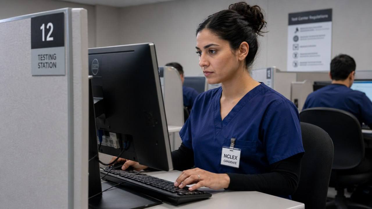 داوطلب پرستاری در آزمون NCLEX